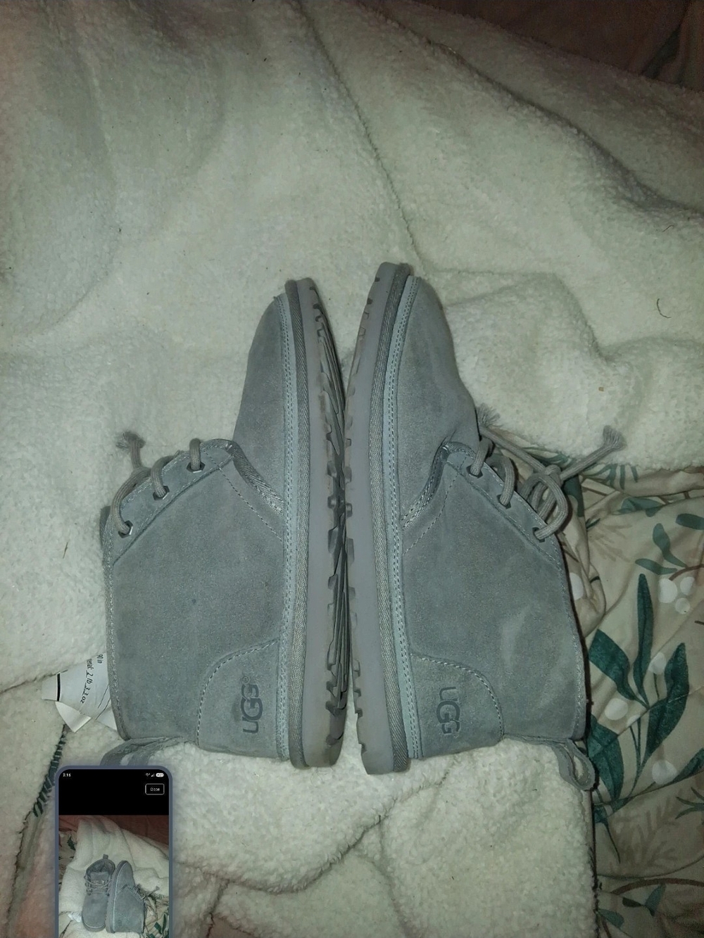 UGG Womens Light Gray Suede Chukka Boots Worn Twice